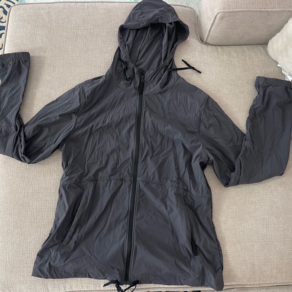 Lightweight Hooded Windbreaker - Dark Charcoal